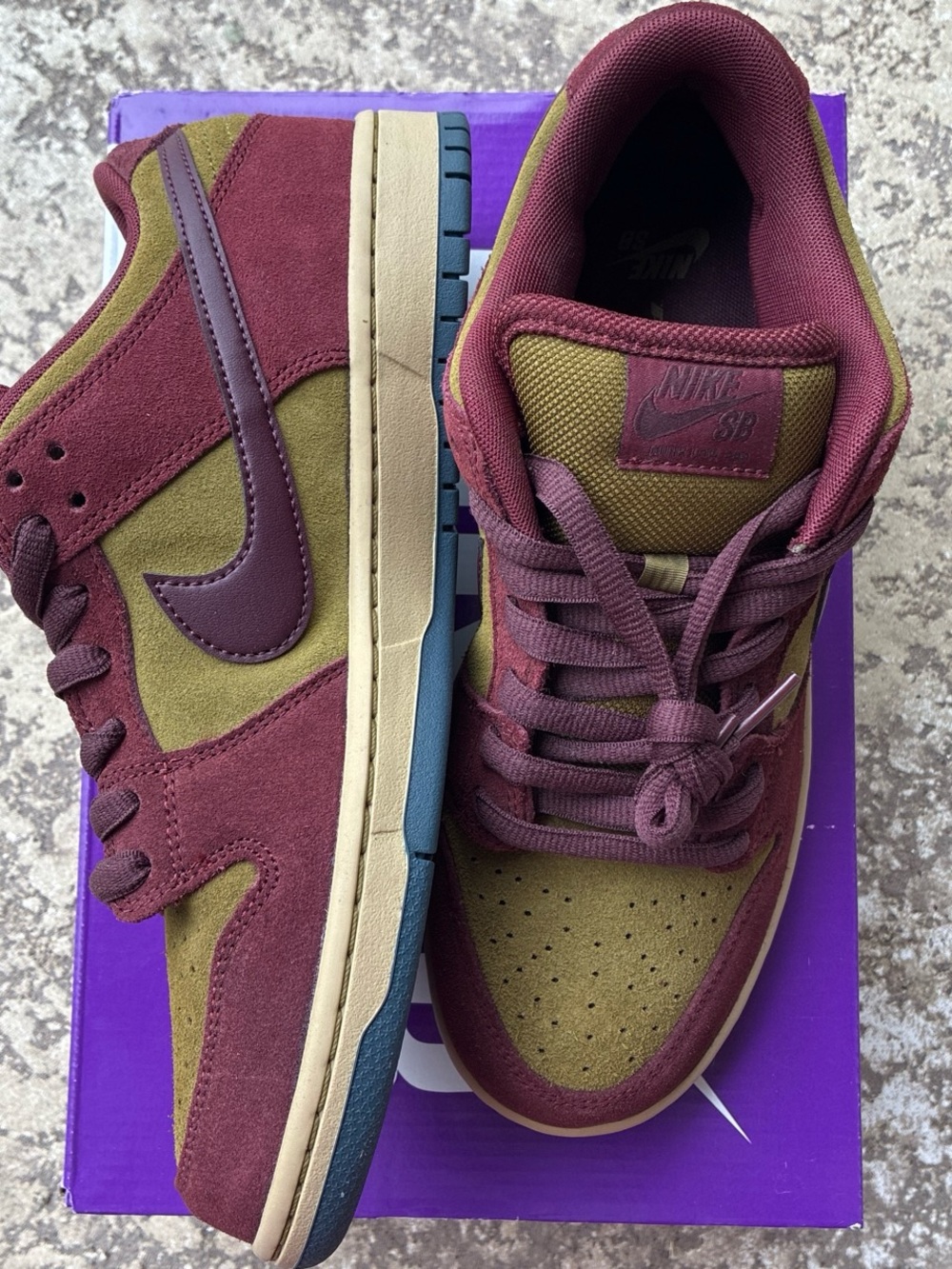Brand New Nike SB Dunk Low Pro. Dark Team Red. Men’s size 9.5. Extra laces